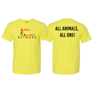 Animal Alliance Network Yellow T-Shirt